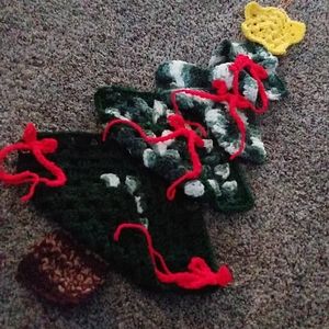 Handmade Crocheted Christmas tree for you wall